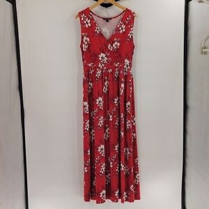 41 hawthorn adelina knit maxi dress 41 Hawthorn Adelina Red Floral Knit Sleeveless Maxi Dress, XXL Stitchfix